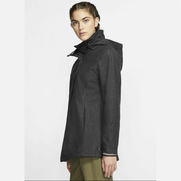 Hurley Winchester Women's Wool Peacoat Jacket Heather Black - Picture 2 of 10